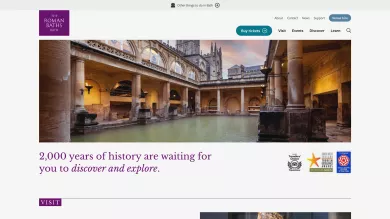 Roman Baths desktop website screenshot